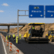 Highway construction near Roquetas de Mar with resurfacing works and improved access towards Almería and Málaga