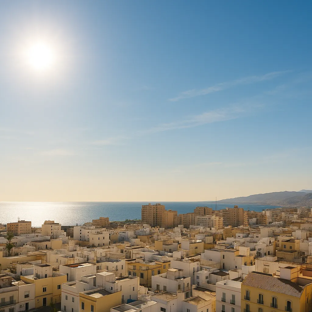 Sunny weather in Almería, May 4 2025