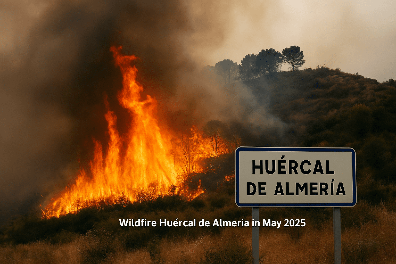 Wildfire Huércal de Almería in May 2025