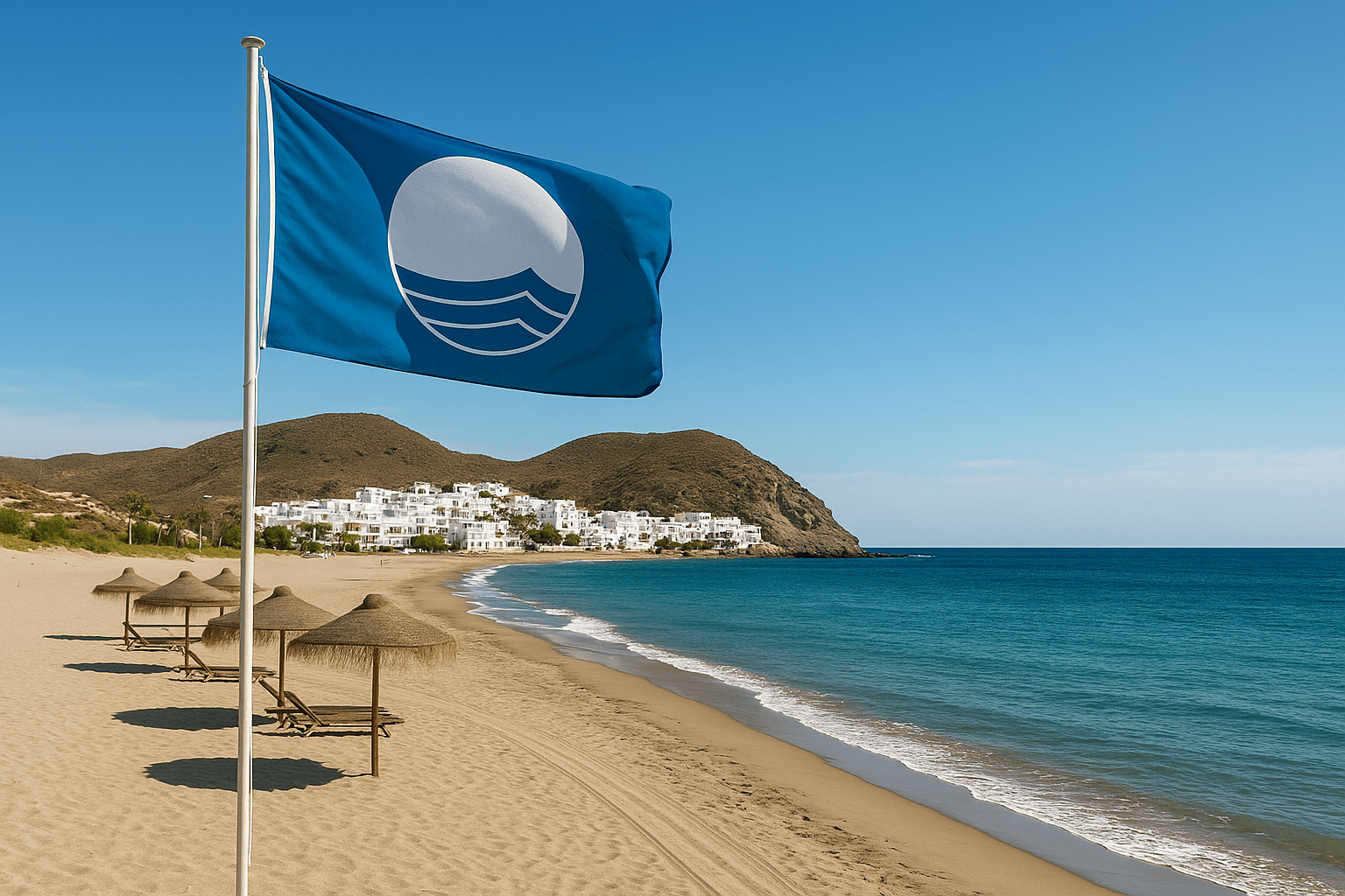 Blue Flag beach in San José, Níjar, Almería 2025