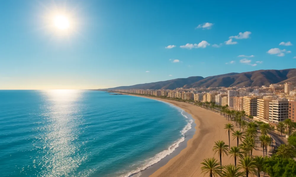 Almeria weather forecast with panoramic coastal view