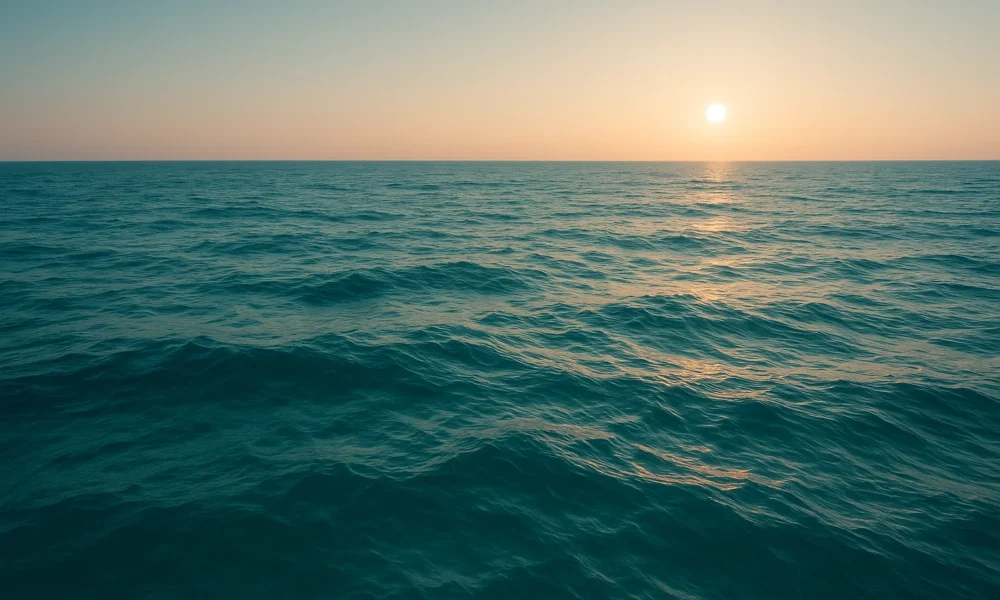Deep blue horizon over the Alboran Sea near Almeria, symbolizing Spain’s new marine protected area