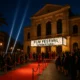 Red carpet and guests arriving at Teatro Cervantes during the Almeria International Film Festival 2025 in Almeria, Andalusia.