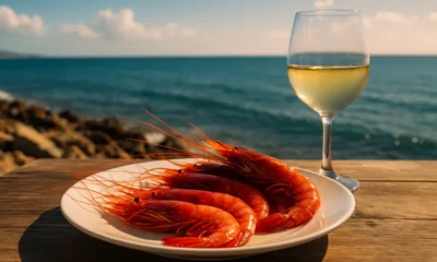 Red prawns and white wine by the Mediterranean in Garrucha, Almeria — Gamba Roja Festival 2025