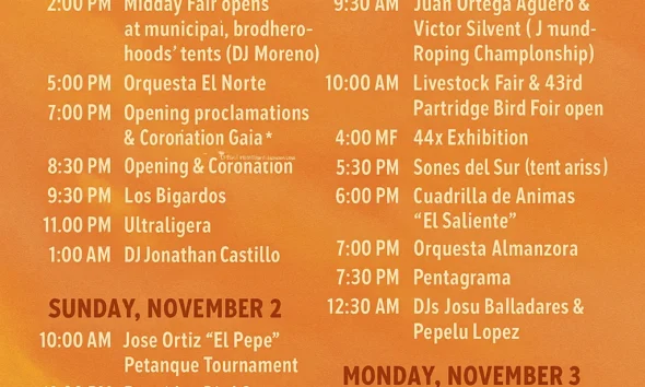 Albox Fair 2025 full event schedule with concerts, activities and daily highlights