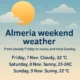 Almeria weather forecast for the weekend 7–9 November 2025