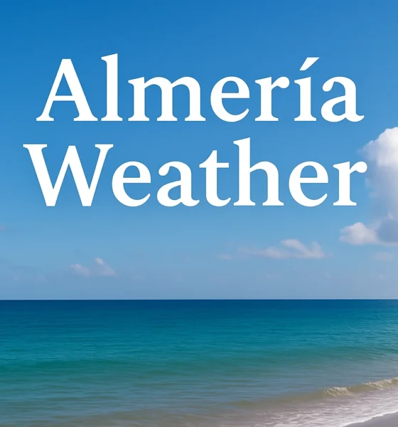 Almeria weather with a clear blue sky and calm Mediterranean coastline