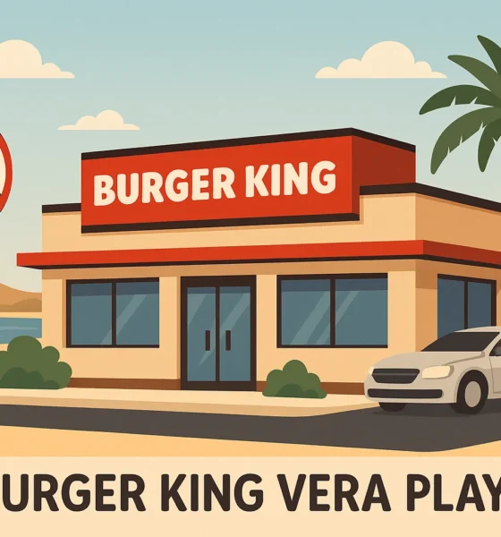 Burger King Vera Playa drive-thru under construction near the coastal road