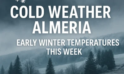 Cold weather in Almeria graphic showing early winter temperatures this week