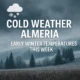 Cold weather in Almeria graphic showing early winter temperatures this week