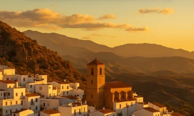 Most Beautiful Villages in Almeria – traditional Andalusian white village landscape at sunset