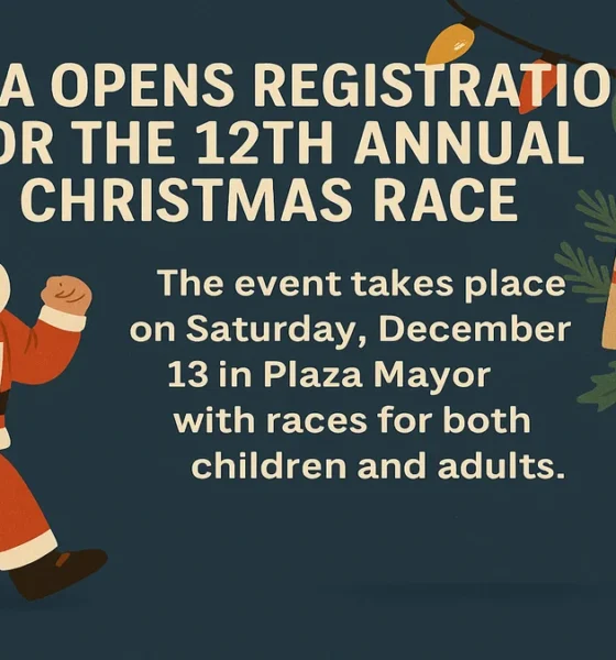 poster of the Vera Christmas Race 2025 featuring festive colours, running silhouettes and a charity theme