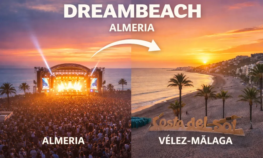 Dreambeach Almeria festival scene showing the move from Almeria to Vélez-Málaga on the Costa del Sol