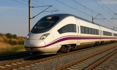 High-speed rail to Almeria on electrified tracks in southern Spain, symbolising the future rail connection to Almeria