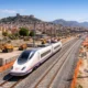 High-speed rail to Almeria tracks under construction near Lorca on the AVE route