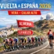 Peloton cycling through Almeria province during the Vuelta a España 2026