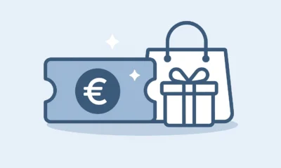 Albox Consumer Voucher illustration with euro discount voucher and gift bag