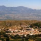 Bayarque village in the Almanzora valley, Almeria, surrounded by mountain landscape