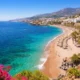 Coastline of Costa de Almeria with Mediterranean beaches and clear blue water