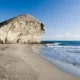 Playa de Monsul beach with volcanic rock formations near San Jose in Cabo de Gata, Almeria