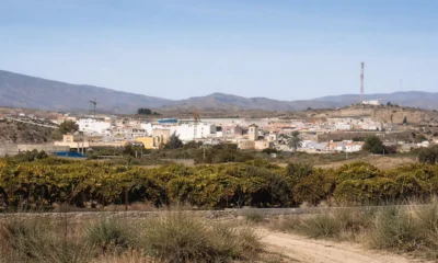 Benahadux village in the Andarax valley, surrounded by dry agricultural land near Almeria city