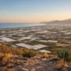 Agricultural landscape of the Poniente plain with greenhouses and farmland near Berja