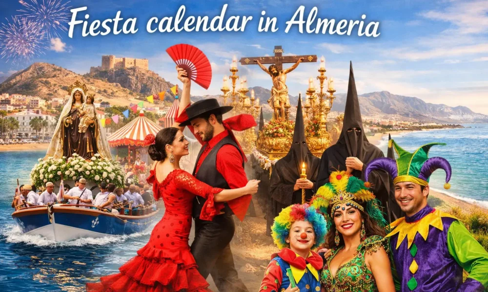 Fiesta calendar in Almeria showing major annual festivals and public celebrations across the province
