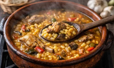 Traditional gurullos stew served in Lubrin, reflecting the local gastronomy behind the gastromining route