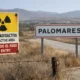 Palomares pollution warning sign marking radioactive area in Almeria