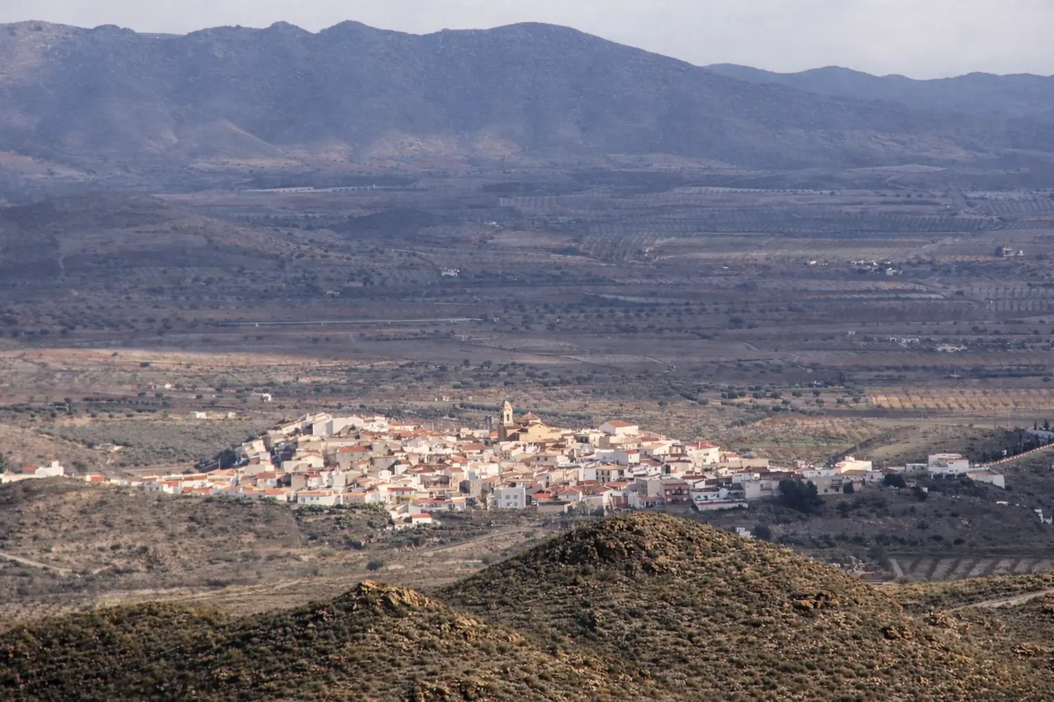 Uleila del Campo, a small working village in inland Almeria surrounded by dry agricultural landscape