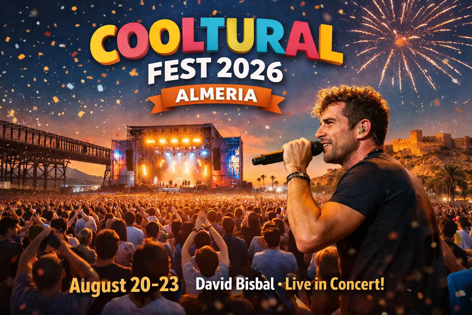 Cooltural Fest 2026 in Almeria with live concert crowd and festival stage