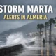 Storm Marta causes wind and rain alerts along the coast of Almeria