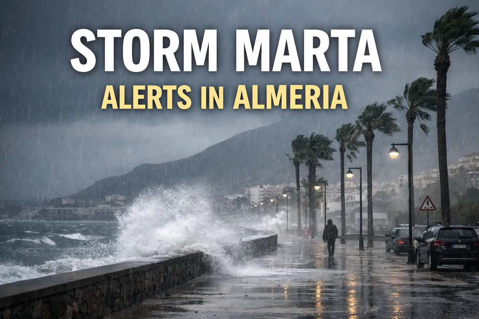 Storm Marta causes wind and rain alerts along the coast of Almeria