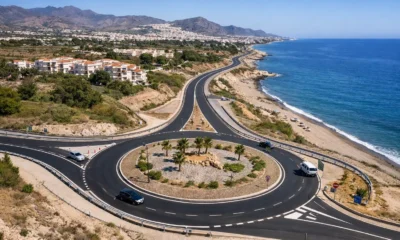 Mojacar coastal bypass A-1203 roundabout near Las Marinas