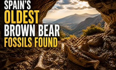 Brown bear fossils in cave in Sierra de Gador Almeria