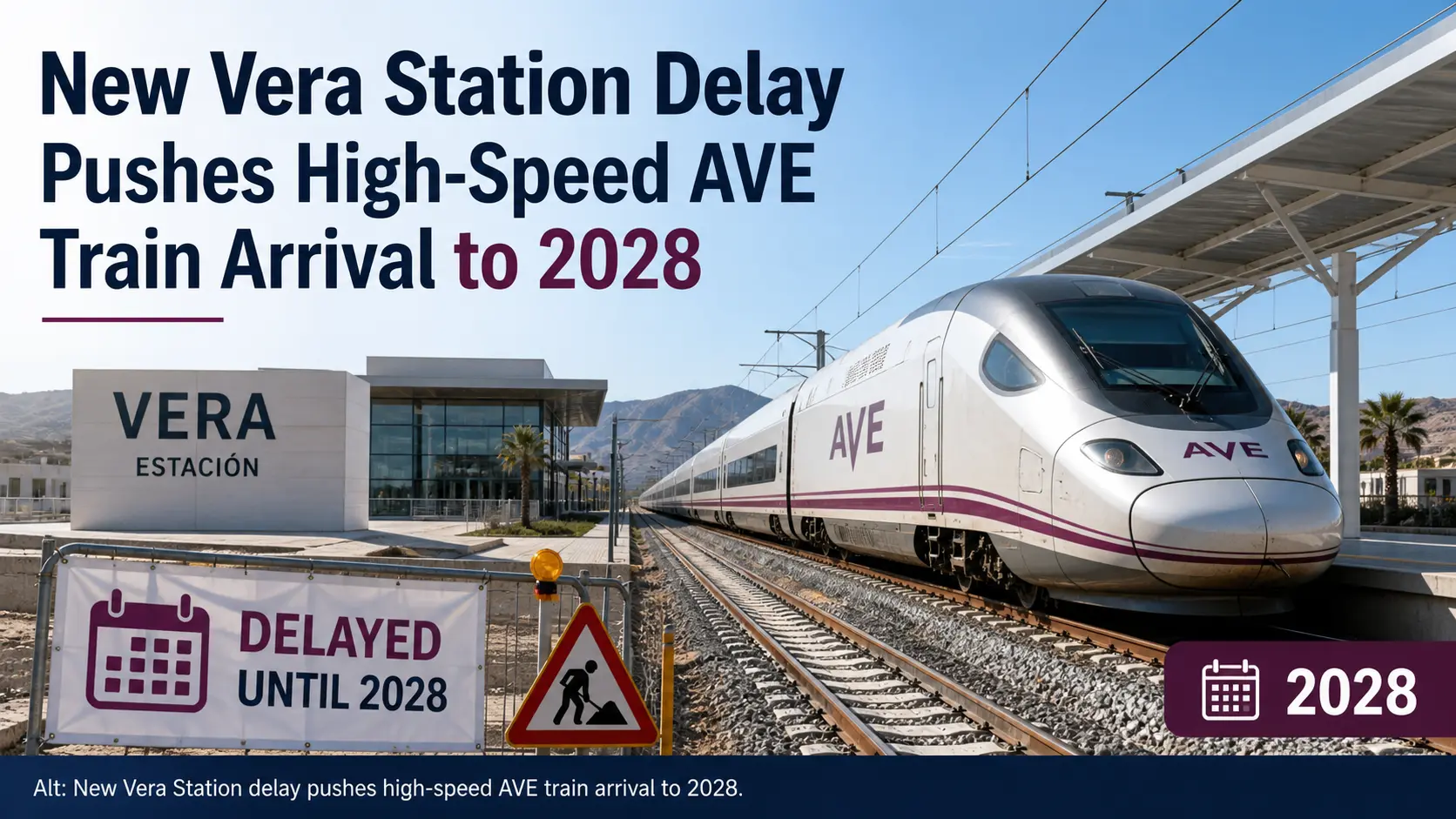 New Vera Station Delay Pushes High-Speed AVE Train Arrival to 2028