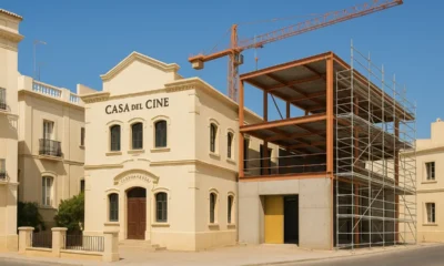 Casa del Cine in Almeria under expansion with new audiovisual production facilities in natural Mediterranean light.