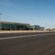 Almeria Airport runway and terminal with clear skies and updated infrastructure