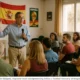 Claudio Vázquez speaking about Spain's World Cup recovery strategy at a local Almería event
