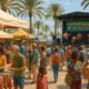 Festival Intercultural de las Naciones in Parque de las Almadrabillas, Almeria with food stalls and live music outdoors.