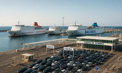 Port of Almeria busy with passenger ferries and vehicles during Operation Paso del Estrecho
