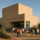 Evening crowd arriving at Auditorio Ciudad de Vera for the International Magic Festival